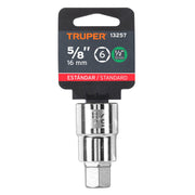 Dado punta hexagonal de 5/8', cuadro 1/2', TRUPER