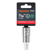 Dado punta hexagonal de 7/16', cuadro 1/2', TRUPER