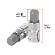 Dado punta hexagonal de 9/16', cuadro 1/2', TRUPER
