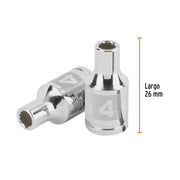 Dado de 4 mm, 12 puntas, cuadro 1/4', TRUPER