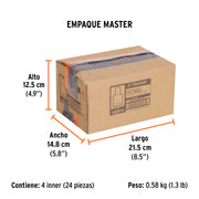 Dado de 5 mm, 12 puntas, cuadro 1/4', TRUPER