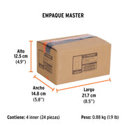 Dado largo de 5 mm, 6 puntas, cuadro 1/4', TRUPER