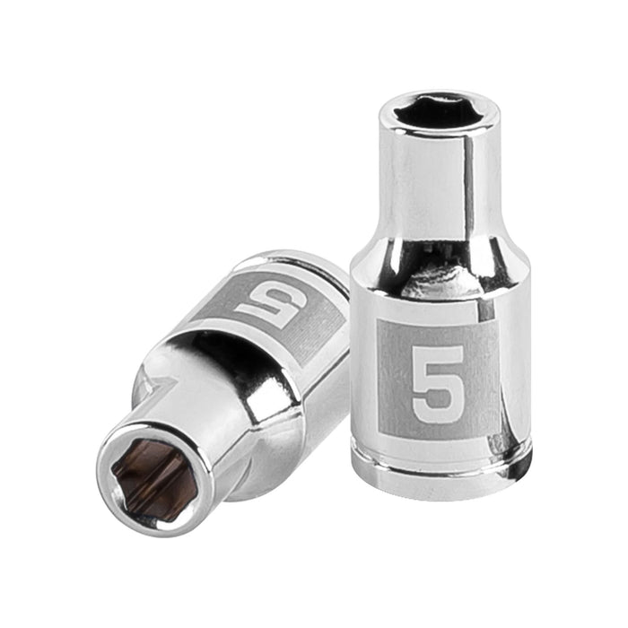 Dado de 5 mm, 6 puntas, cuadro 1/4', TRUPER