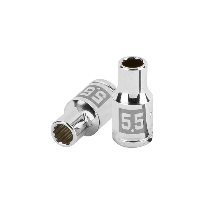 Dado de 5.5 mm, 12 puntas, cuadro 1/4', TRUPER