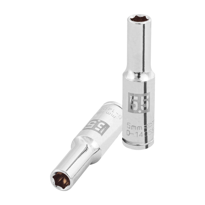 Dado largo de 5.5 mm, 6 puntas, cuadro 1/4', TRUPER