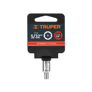 Dado de 5/32', 6 puntas, cuadro 1/4', TRUPER