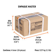 Dado de 3/16', 12 puntas, cuadro 1/4', TRUPER