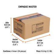 Dado de 3/16', 6 puntas, cuadro 1/4', TRUPER