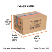 Dado de 7 mm, 6 puntas, cuadro 1/4', TRUPER