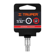 Dado de 7/32', 6 puntas, cuadro 1/4', TRUPER