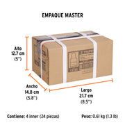 Dado de 7/32', 6 puntas, cuadro 1/4', TRUPER