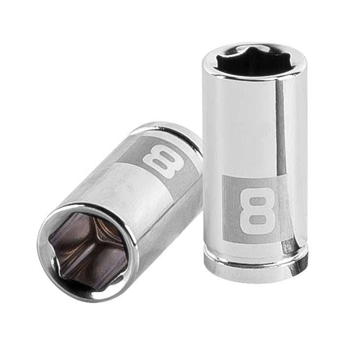 Dado de 8 mm, 6 puntas, cuadro 1/4', TRUPER