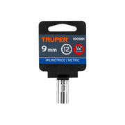 Dado de 9 mm, 12 puntas, cuadro 1/4', TRUPER