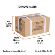 Dado de 9/32', 12 puntas, cuadro 1/4', TRUPER