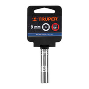 Dado largo de 9 mm, 6 puntas, cuadro 1/4', TRUPER