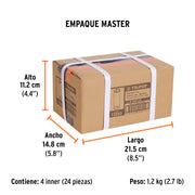 Dado largo de 9 mm, 6 puntas, cuadro 1/4', TRUPER