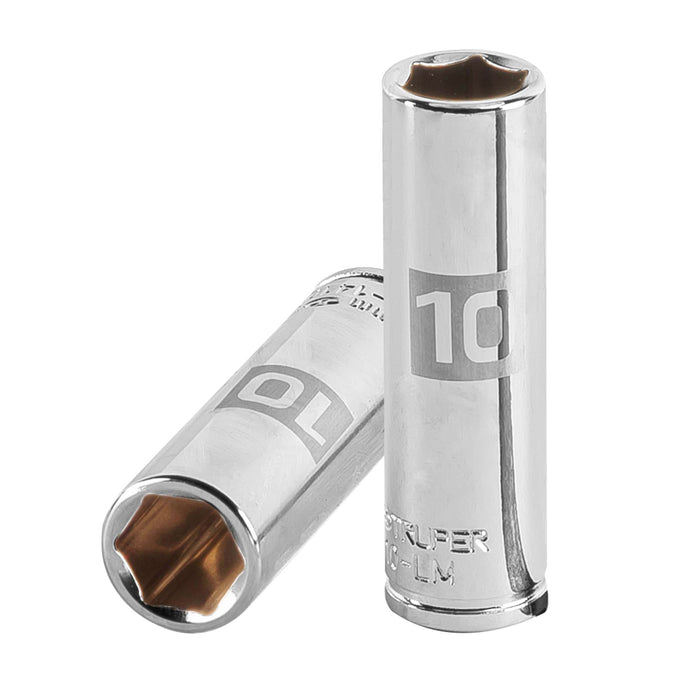 Dado largo de 10 mm, 6 puntas, cuadro 1/4', TRUPER