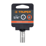 Dado de 5/16', 6 puntas, cuadro 1/4', TRUPER