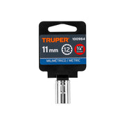 Dado de 11 mm, 12 puntas, cuadro 1/4', TRUPER