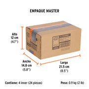 Dado de 11 mm, 6 puntas, cuadro 1/4', TRUPER
