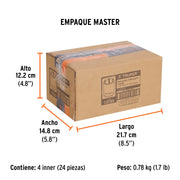 Dado de 11/32', 6 puntas, cuadro 1/4', TRUPER
