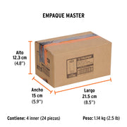 Dado largo de 3/8', 6 puntas, cuadro 1/4', TRUPER