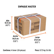 Dado de 3/8', 6 puntas, cuadro 1/4', TRUPER