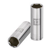 Dado largo de 13 mm, 6 puntas, cuadro 1/4', TRUPER