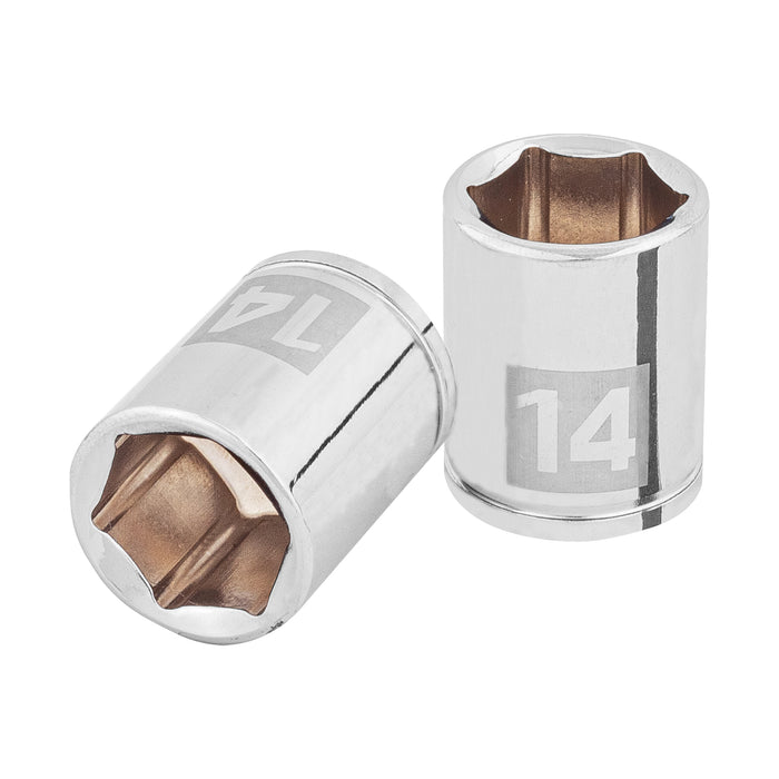 Dado de 14 mm, 6 puntas, cuadro 1/4', TRUPER