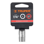 Dado de 7/16', 6 puntas, cuadro 1/4', TRUPER