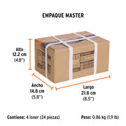 Dado de 7/16', 6 puntas, cuadro 1/4', TRUPER