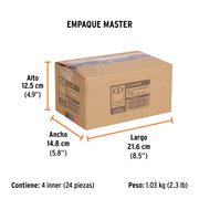 Dado de 1/2', 6 puntas, cuadro 1/4', TRUPER