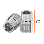 Dado de 19 mm, 6 puntas, cuadro 3/4', TRUPER