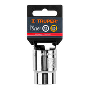Dado de 13/16', 12 puntas, cuadro 3/4', TRUPER