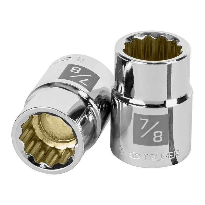 Dado de 7/8', 12 puntas, cuadro 3/4', TRUPER