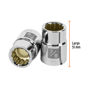 Dado de 7/8', 12 puntas, cuadro 3/4', TRUPER