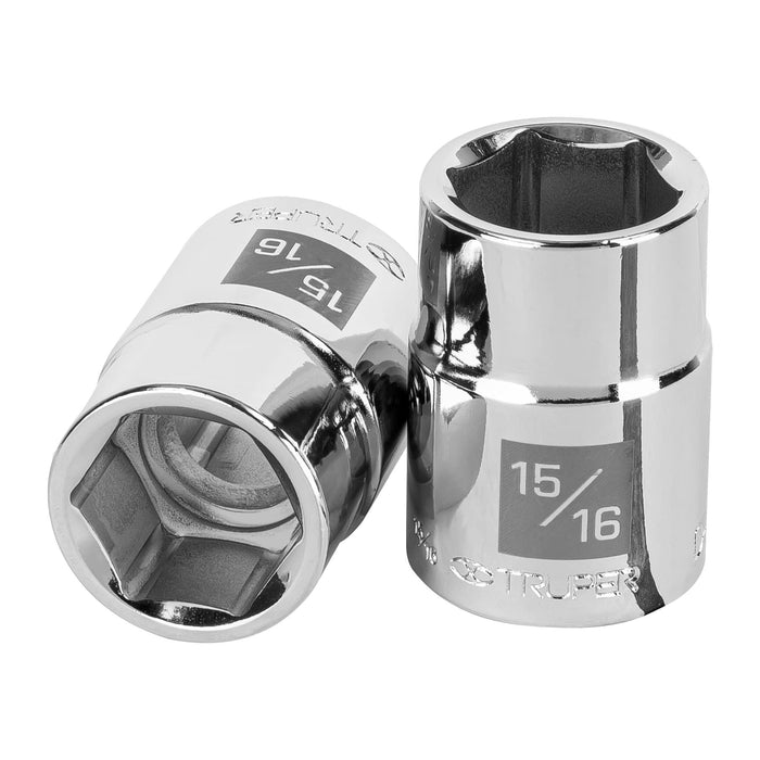 Dado de 15/16', 6 puntas, cuadro 3/4', TRUPER