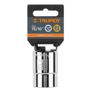 Dado de 15/16', 12 puntas, cuadro 3/4', TRUPER
