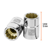 Dado de 15/16', 12 puntas, cuadro 3/4', TRUPER