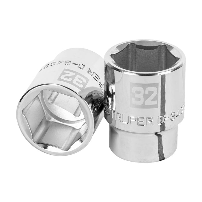 Dado de 32 mm, 6 puntas, cuadro 3/4', TRUPER