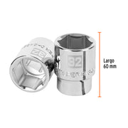 Dado de 32 mm, 6 puntas, cuadro 3/4', TRUPER
