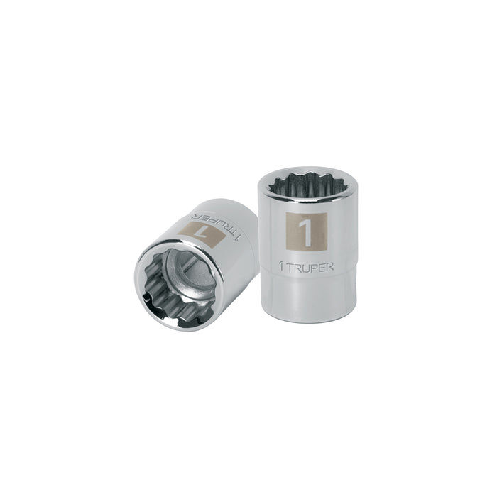 Dado de 1', 12 puntas, cuadro 3/4', TRUPER