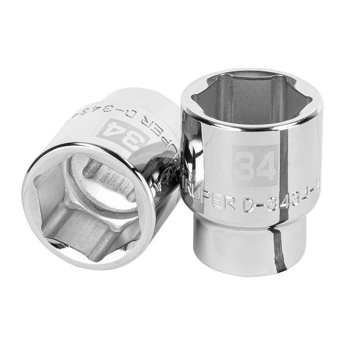 Dado de 34 mm, 6 puntas, cuadro 3/4', TRUPER