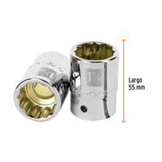Dado de 1-1/16', 12 puntas, cuadro 3/4', TRUPER