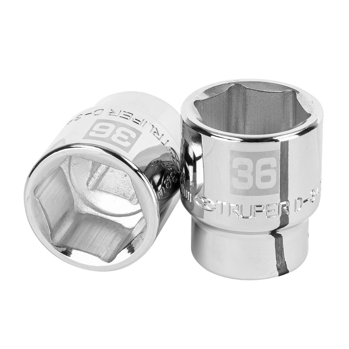 Dado de 36 mm, 6 puntas, cuadro 3/4', TRUPER