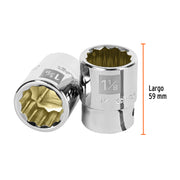 Dado de 1-1/8', 12 puntas, cuadro 3/4', TRUPER