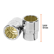 Dado de 1-3/16', 12 puntas, cuadro 3/4', TRUPER