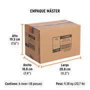 Dado largo de 1-1/4', 6 puntas, cuadro 3/4', TRUPER