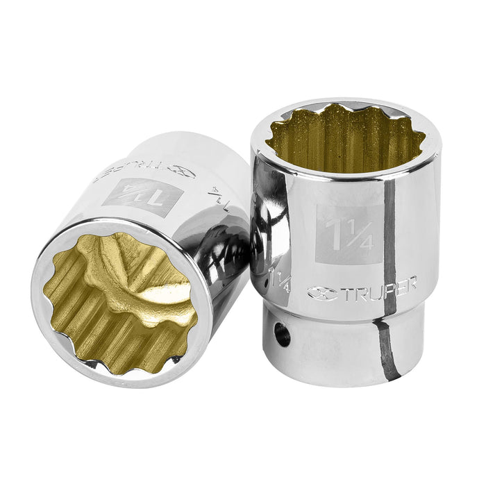 Dado de 1-1/4', 12 puntas, cuadro 3/4', TRUPER