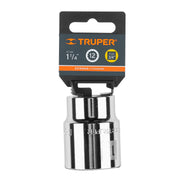 Dado de 1-1/4', 12 puntas, cuadro 3/4', TRUPER